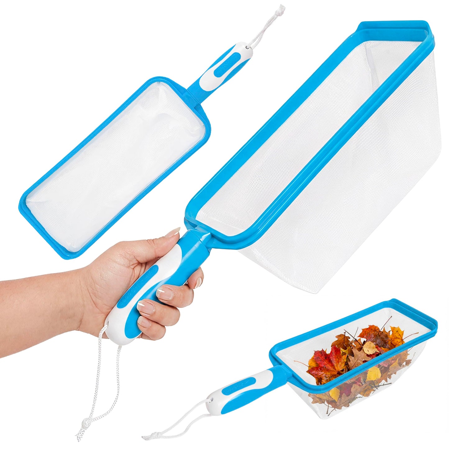 The Skimmie Swim-N-Scoop in-Pool Handheld Skimmer Net for Scooping Debris, Leaves, and Bugs While Swimming