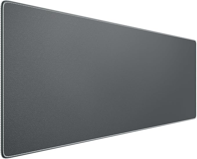 Waterproof Large Gaming Mouse Pad with Durable Stitched Edges, Non-Slip Rubber Base, Grainy Jacquard Mouse Mat Desk Pad for Home Office Gaming, 31.5''x11.8''x0.12'', Matte Gray