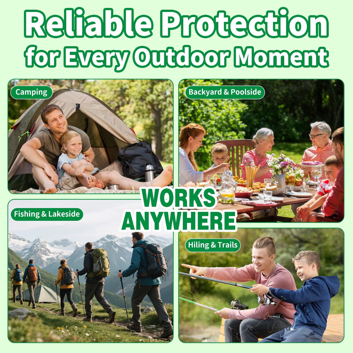 Natural Mosquito Repellent Outdoor Patio Pills, Peppermint Oil 10 Pcs Natural Mosquito Repellant Balls, Safe for Kids & Pets, Bug Deterrent for Home & Patio, Keep Mosquitoes Camping Travel Fishing