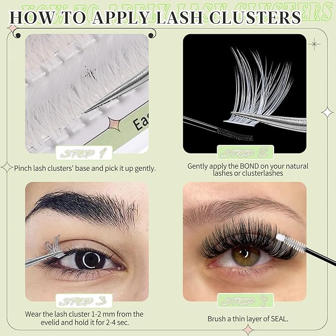 White Lashes Clusters Wispy Eyelash Extension Colored Eyelashes 10-18MM Reusable 50D Natural Individual Lashes Cosplay DIY Lash Extensions (White,120Pcs)