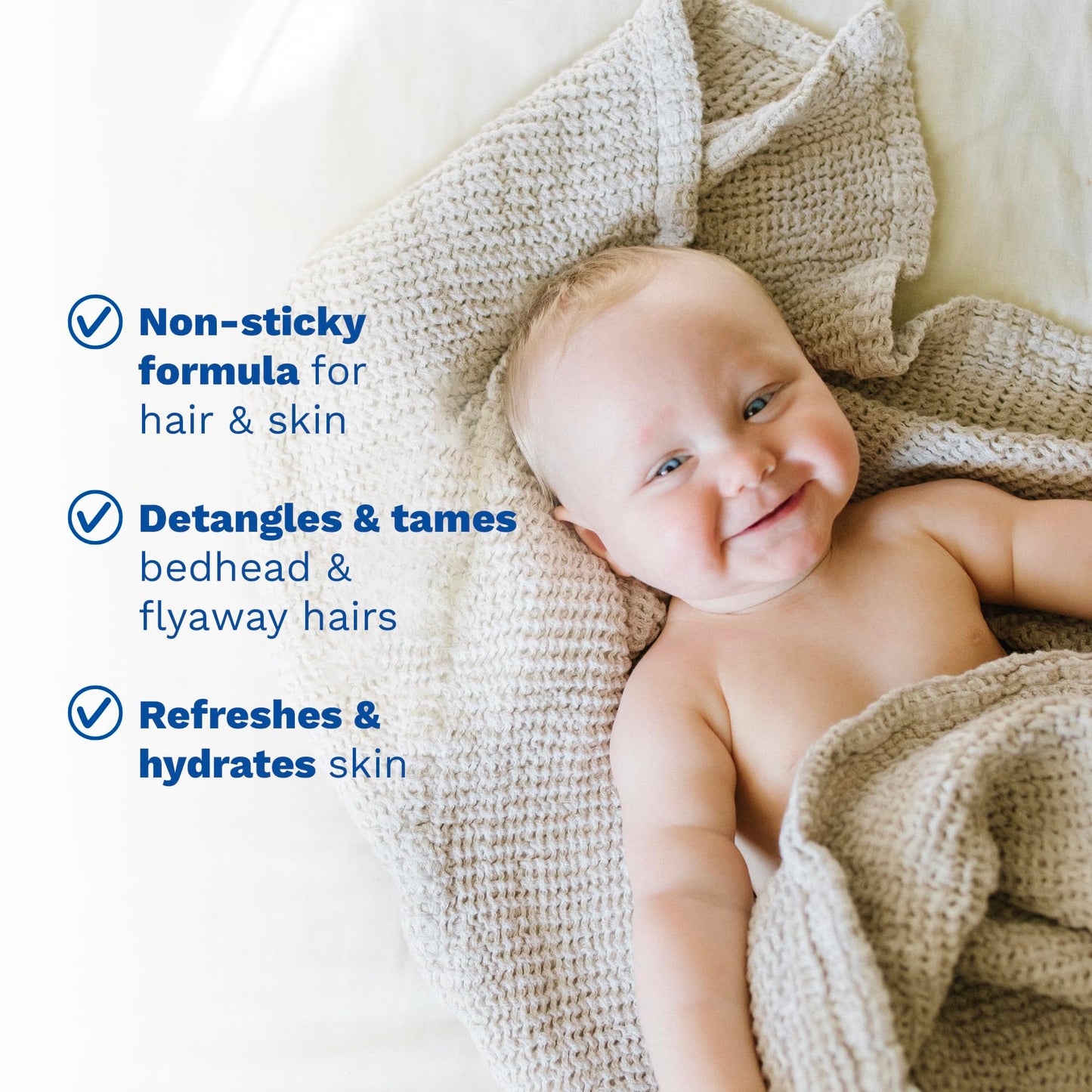 Mustela Baby Hair Styler & Skin Freshener - with Natural Avocado & Chamomile Water - Vegan & Hypoallergenic - 6.76 fl. oz.