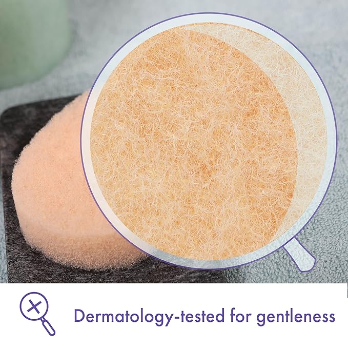 Buf-Puf Gentle Facial Sponge | Dermatologist Developed | Exfoliating | Reusable | 2 Pack