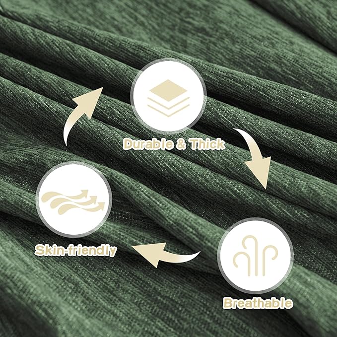 MYSKY HOME Oversized Sofa Covers Couch Covers for 3 Cushion Couch Sofa Pet Friendly, L Shaped Couch Cover Sectional Couch Cover Non Slip Furniture Protector for Kids, 91"x150", Moss Green