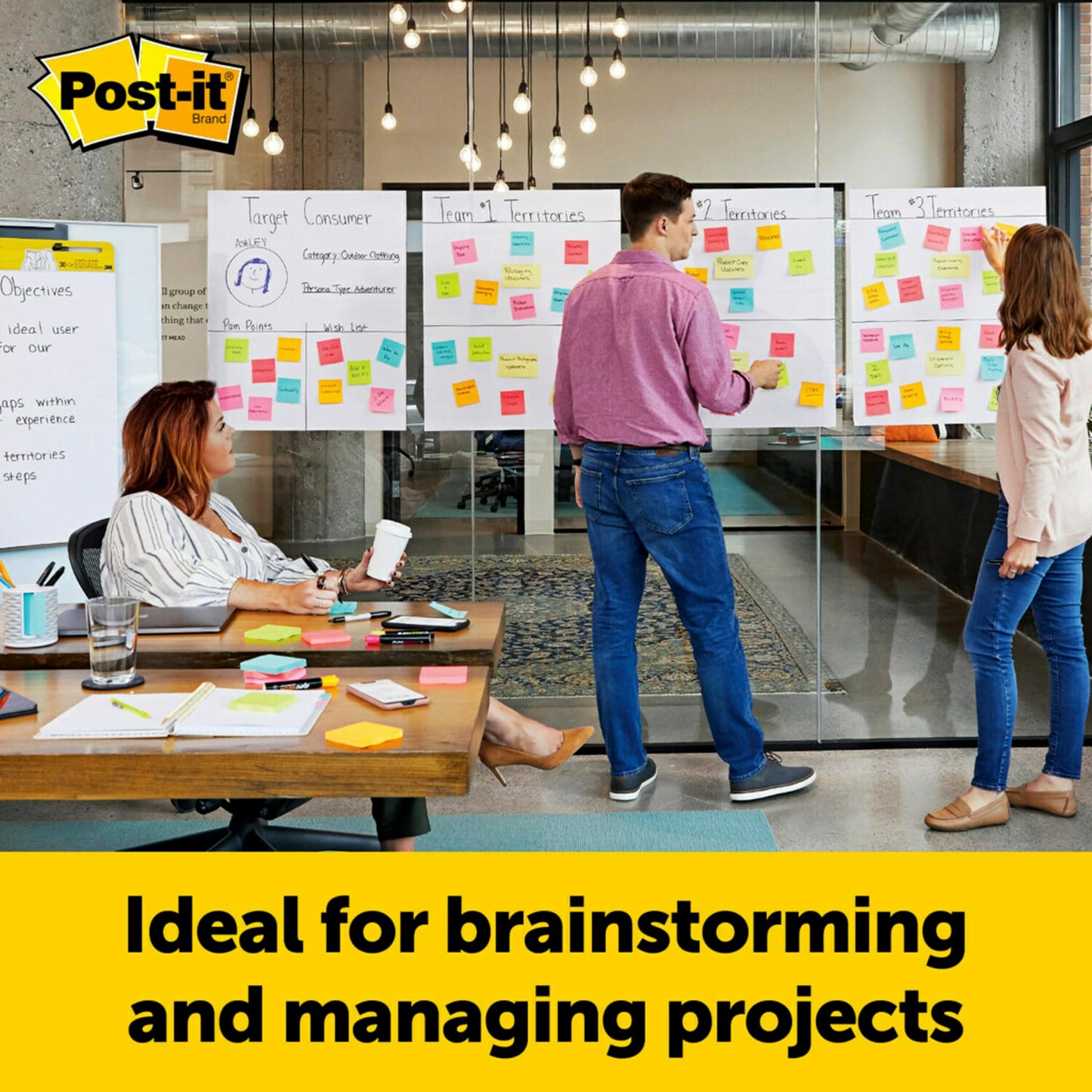 3M Post-it Easel Pad, 20 in x 23 in, White, 20 Sheets/Pad, 2 Pads/Pk, Mounts to surfaces with Command Strips included