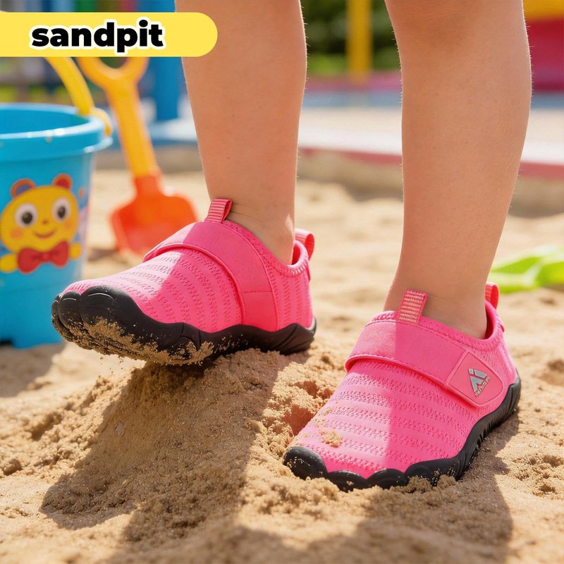 Mishansha Kids Water Shoes Quick-Dry Wide Toe Box Non-Slip Barefoot Shoes Beach Pool Swim Shoes Hot Pink 2 Big Kid