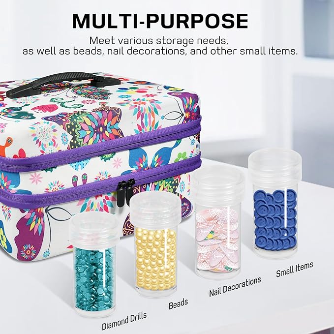 ZORETCO Diamond Painting Storage Box, 240 Slots Bead Storage Containers with Tools Kit for Diamond Art Accessories Beads Organizer Craft Jewelry