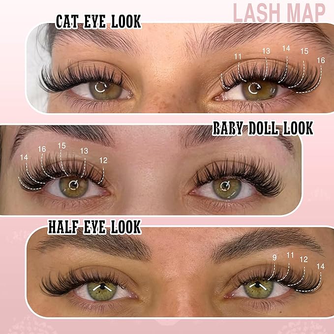 Goddvenus Lash Clusters Kit Wispy Lash Extension Kit Waterproof Lashes Clusters DIY Eyelash Clusters Kit with Natural Individual Eyelashes, Lashes Glue Bond and Seal and Lash Tweezers (D Curl 192pcs)
