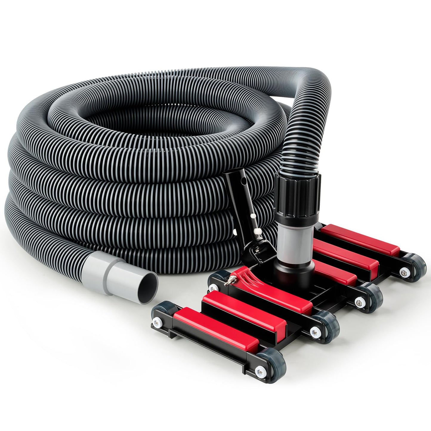 Sepetrel Professional Pool Vacuum Hose and Head – Heavy Duty Hoses with Swivel Cuff and Weighted Flexible Vacuum Head, for Ingraound & Above Ground Pools