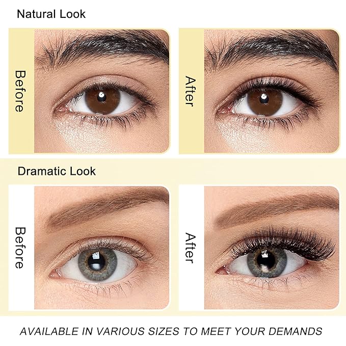 QUEWEL Classic Eyelash Extensions 0.18 D 17mm Lashes Extensions Supplies C/D Curl Single Length 9-20mm Mixed Length 9-16mm/15-20mm by QUEWEL (0.18 D 17)