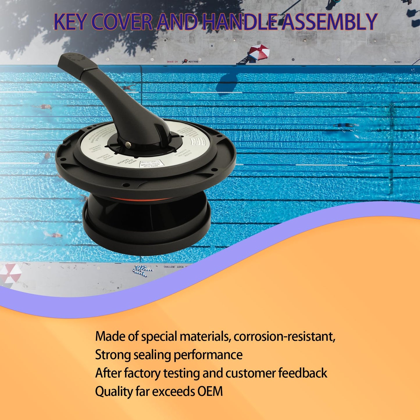 supeiqality Upgrade SPX0714BA Key Cover and Handle Assembly for Hayward Multiport Valve and Sand Systems Hayward SP0714T SP0714A SP0714G11 SPX714BS Vari-Flo XL Valve