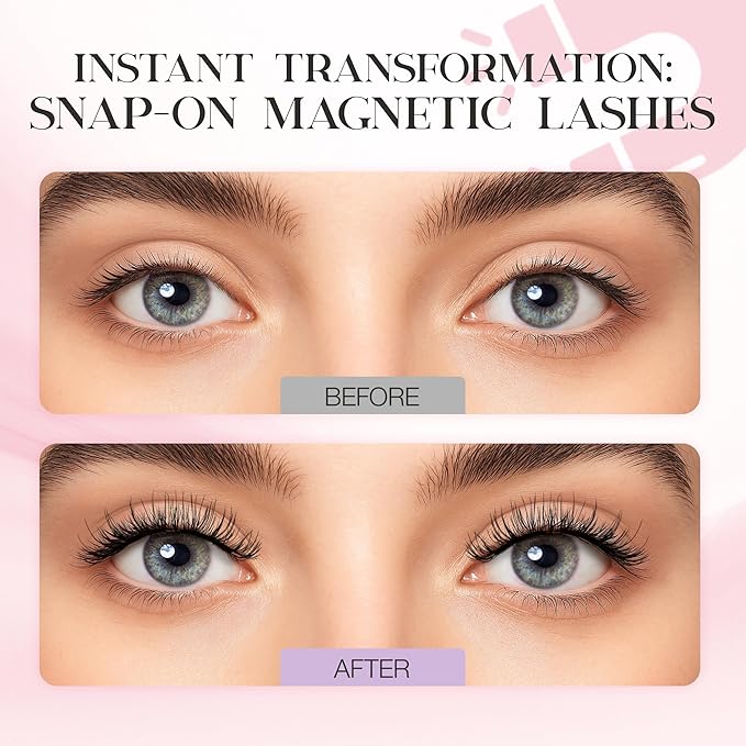 POPUP Soft Magnetic Eyelashes with Applicator, Reusable Magnetic Lashes Natural Look, No Glue Needed, Windproof & Waterproof,Comfort (A01)