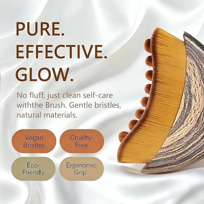 2PCS Lymphatic Contour Face Brush, Lymphatic Drainage Massager for Face,Ergonomically Designed to Fit The Skin Precisely.