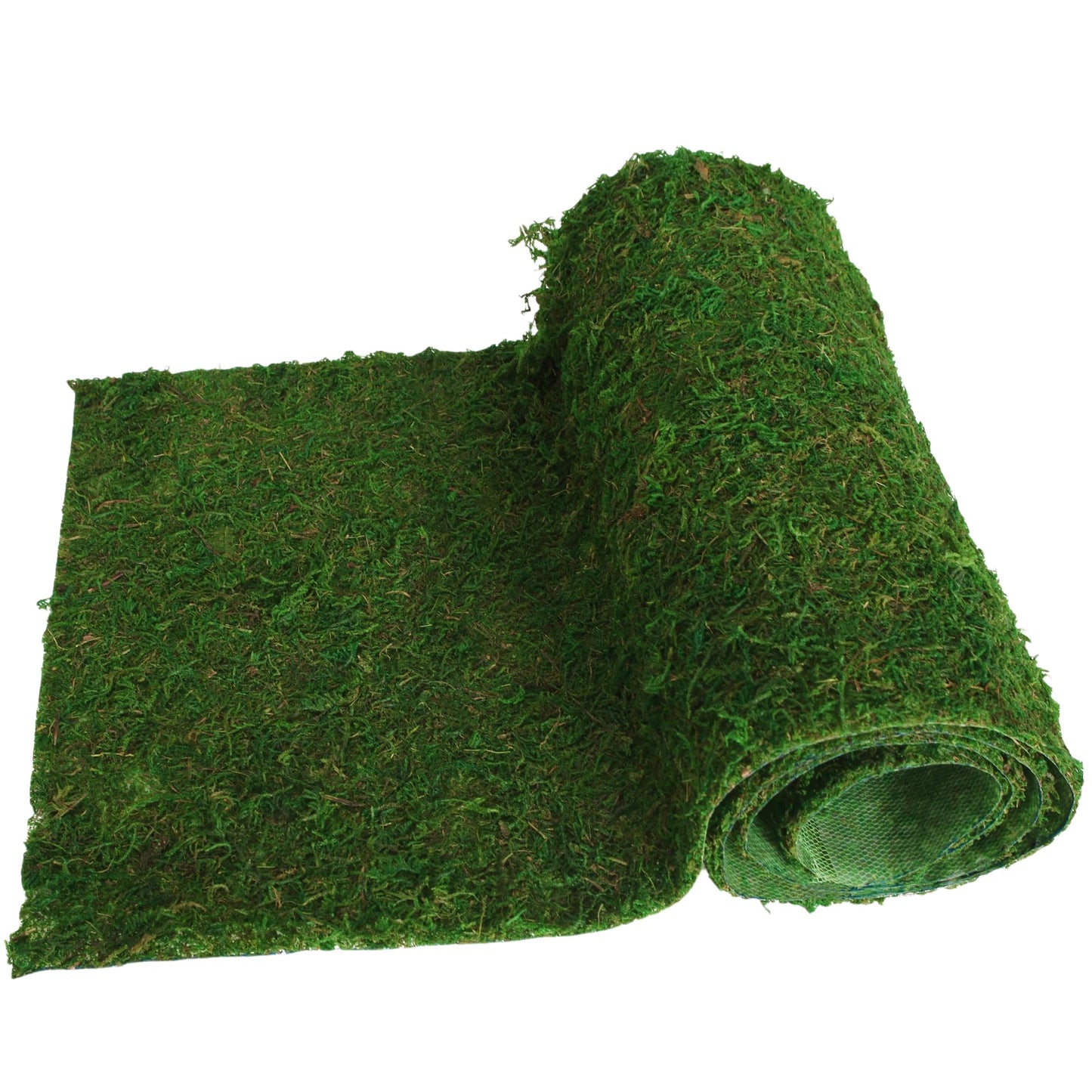 USMOLA Moss Roll, Dried Moss for Crafts, Moss Table Runner for Fairy Gardens, Wedding Woodland Decor, Preserved Moss Mat for Table Decoration (12" W x 60" L)