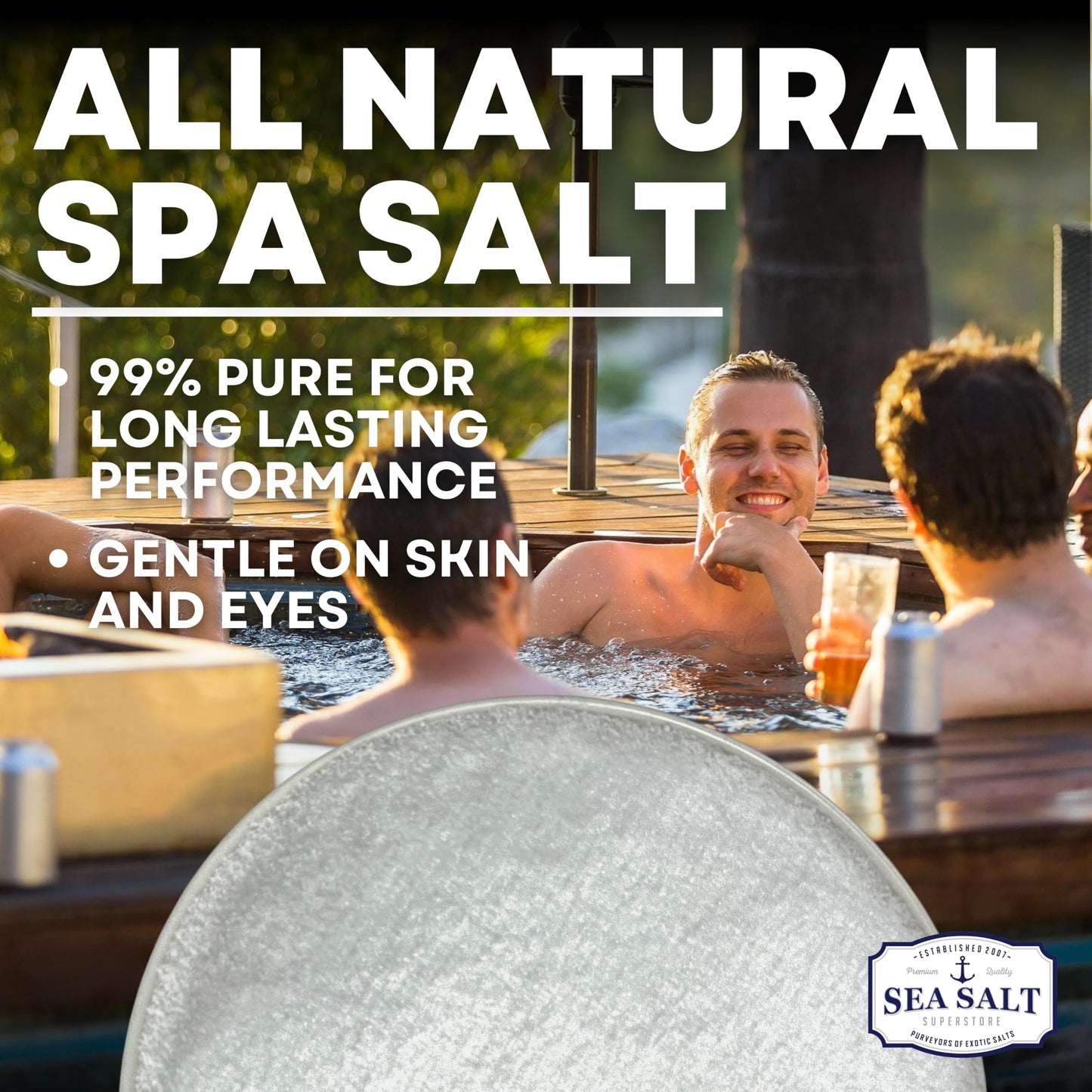 Hot Tub Spa Salt for Water Systems & Chlorine Generators, Pool Salt for Hotspring, Jacuzzi, Caldera, Ace, & Freshwater, 5 Lbs/500 Gallons