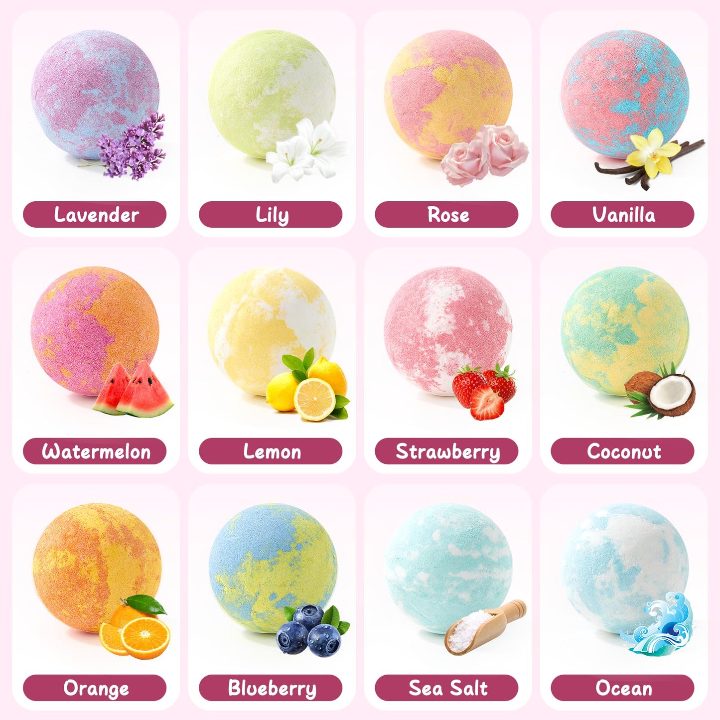 Toylink Bath Bombs for Kids with Surprise Inside for Girls Boys, 12 Pack Kids Bath Bombs with Dog & Cat Toys Pretend Playset Handmade Bubble Bath Fizzies Birthday Christmas Gift Set