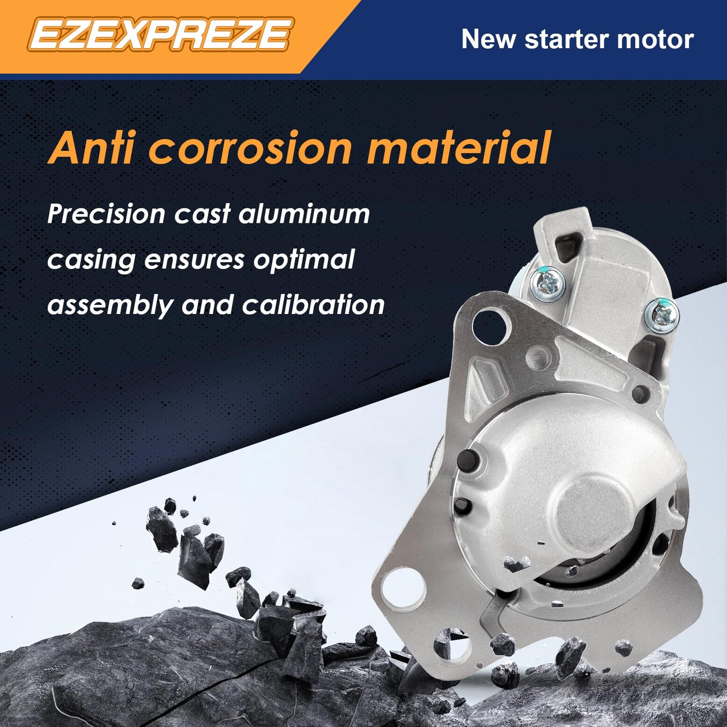 Ezexpreze 17986 New Starter Replacement for Chevy Traverse 09-17, GMC Acadia 07-16, Buick Enclave Lacrosse, Cadillac SRX XTS STS, Impala 12-20, Pontiac Saturn Suzuki 3.0L 3.6L V6 Engine OE#: 12645298