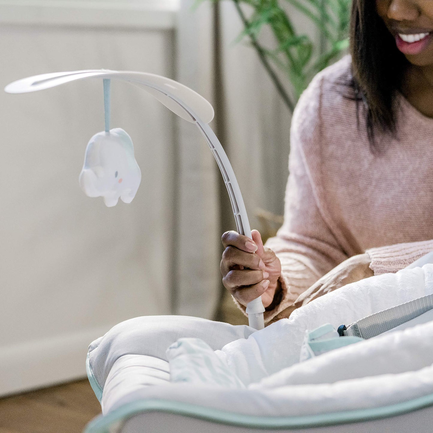 Ingenuity Keep Cozy 3-in-1 Grow with Me Vibrating Baby Bouncer, Seat & Infant to Toddler Rocker, Vibrations & -Toy Bar, 0-30 Months Up to 40 lbs (Weaver)