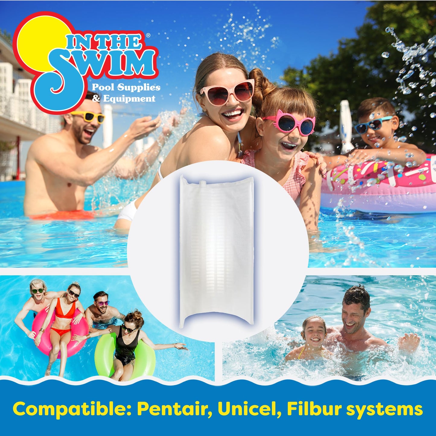 In The Swim 48 sq. ft. Complete DE Pool Filter Grid Set (7 Full, 1 Partial) AA18003 - Replacement 48 sq. ft. DE Pool Filters