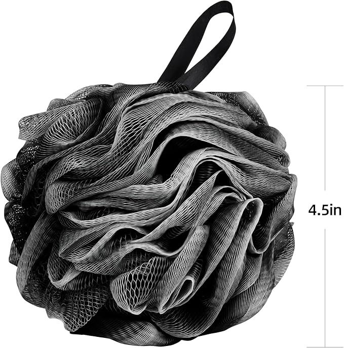 Fu Store Loofah Sponge Shower Loofahs 50g Bath Sponges Mesh Balls Body Scrubber Exfoliator Wash Back Scrubber Bathroom Men Women 4 Pack Scrubbers Cleaning Bathing Accessories
