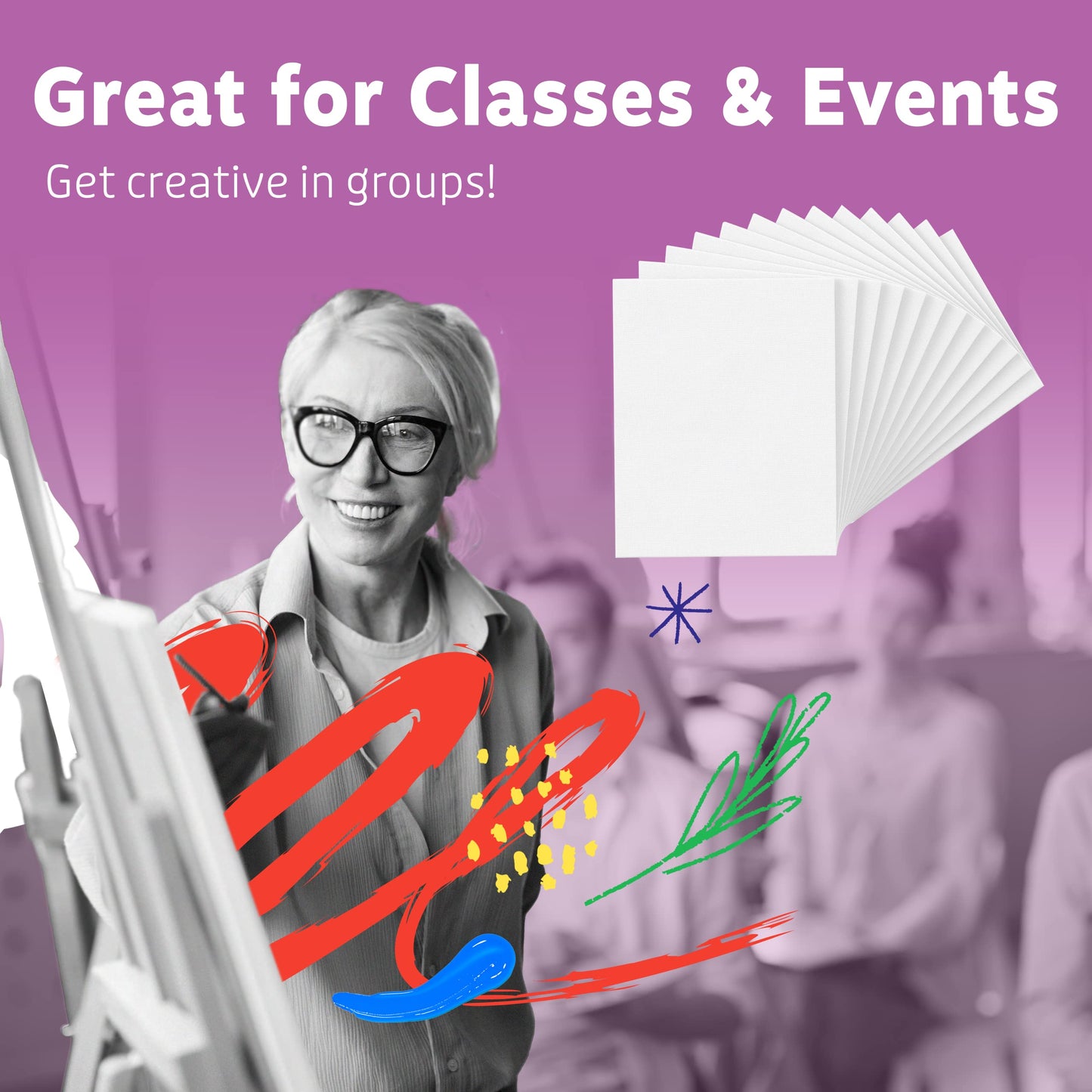 Artlicious Canvases for Painting - Pack of 12, 12 x 16 Inch Blank White Canvas Boards - 100% Cotton Art Panels for Oil, Acrylic & Watercolor Paint