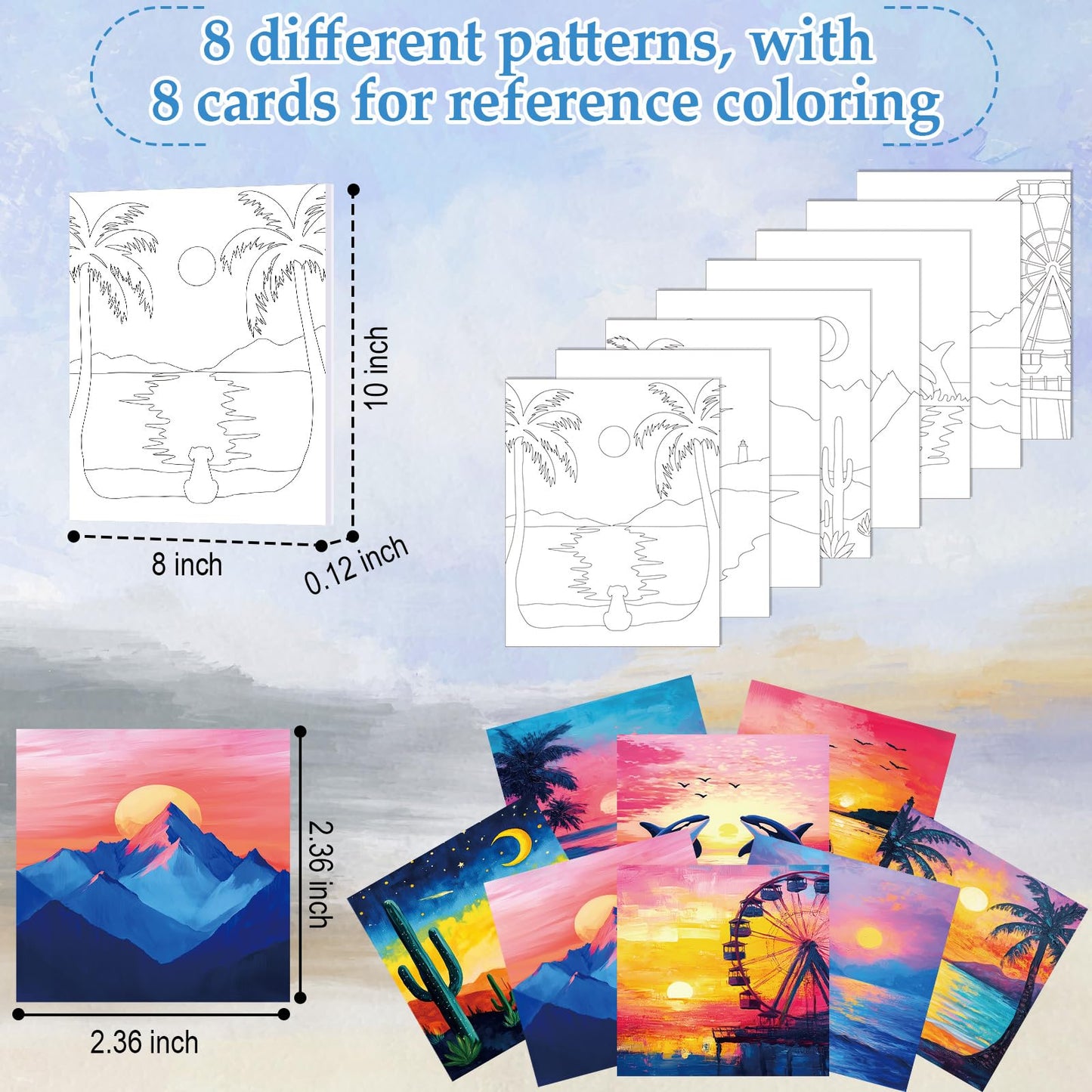 Cholemy 36 Pcs Paint and Sip Kit for Adults 8''x10'' Pre Drawn Canvas for Painting DIY Afro Acrylic Painting Kit Wood Easel Brushes Date Night Bulk for Mother's Day Party Gifts