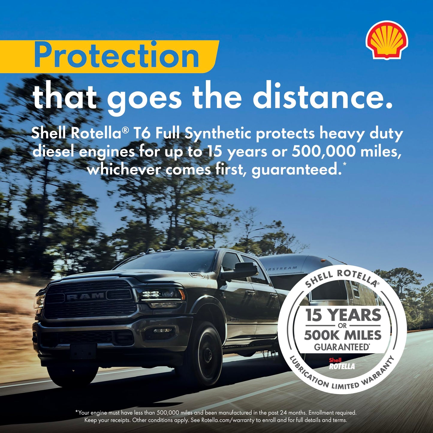 Shell Rotella T6 Full Synthetic 5W-40 Diesel Engine Oil, 1 Gallon (3 Pack)