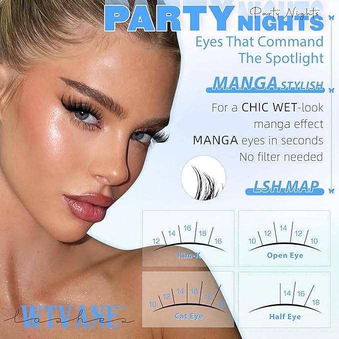 Flora Lash Clusters Kit Wispy Eyelash Clusters 10-18mm DIY Lash Extension Kit D-Curl Individual Lashes Eyelash Extension Kit with Thin Band Lashes Cluster Lash Bond and Seal Lash Tweezers by WTVANE