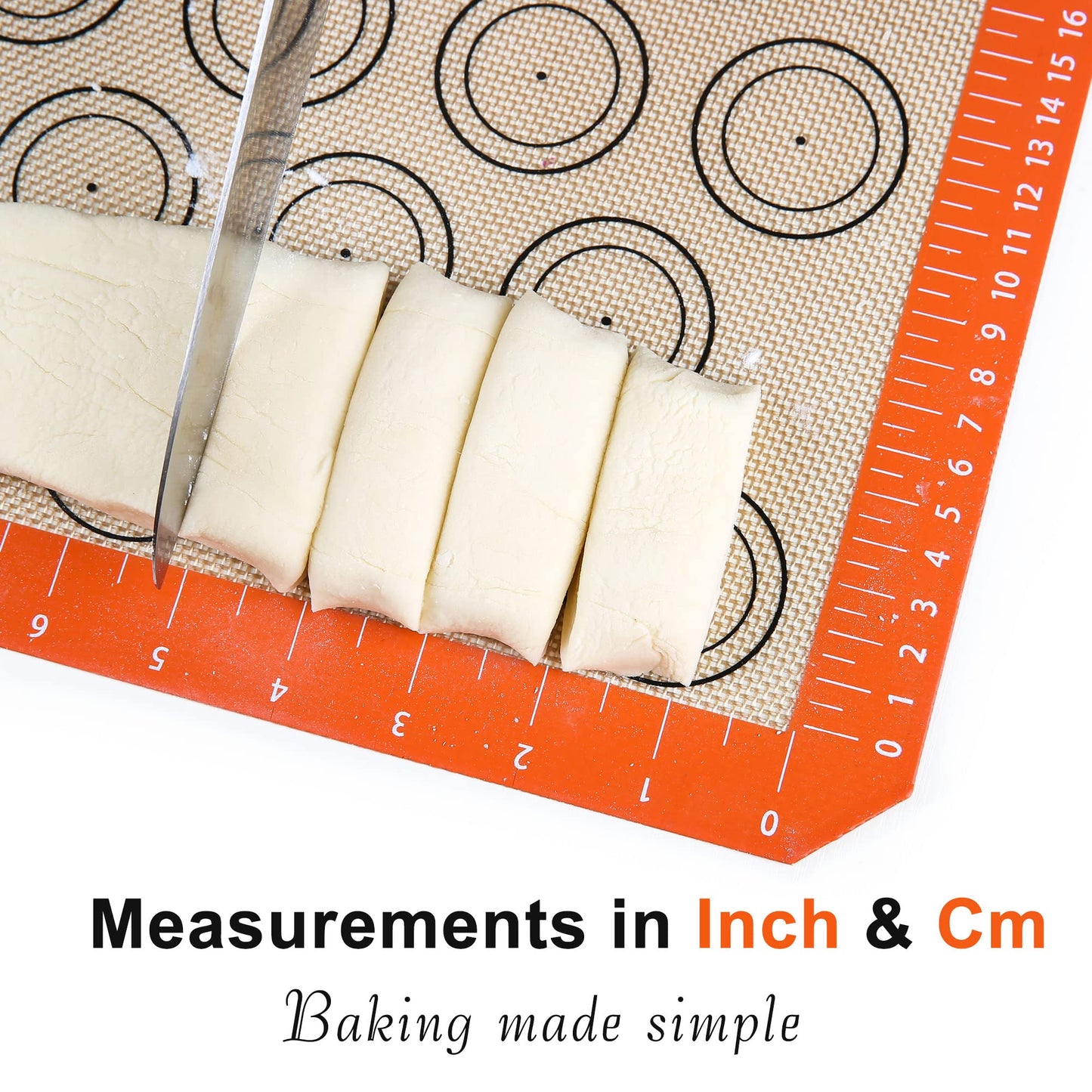 MMmat Silicone Baking Mat - Best German Silicone - Non Slip Silicone Baking Sheet, Non Stick Reusable Silicone Mats For Baking, Oven Liner, Counter Mat, 2 Half Sheets Macaron Baking Mats