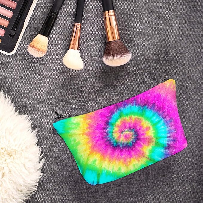 Deanfun Cosmetic Bag for Women, 3D Spiral Printed Waterproof Durable Makeup Bags Roomy Purse Bag Travel Accessories Trendy Gifts (52469)