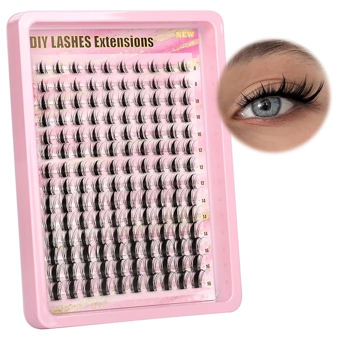 Lash Clusters Manga Lash Clusters Kit Clear Fairy Eyelash Clusters Wet-Look Spiky Anime Lashes Pack C Curl Individual Lashes Lash Glue Lash Tweezers