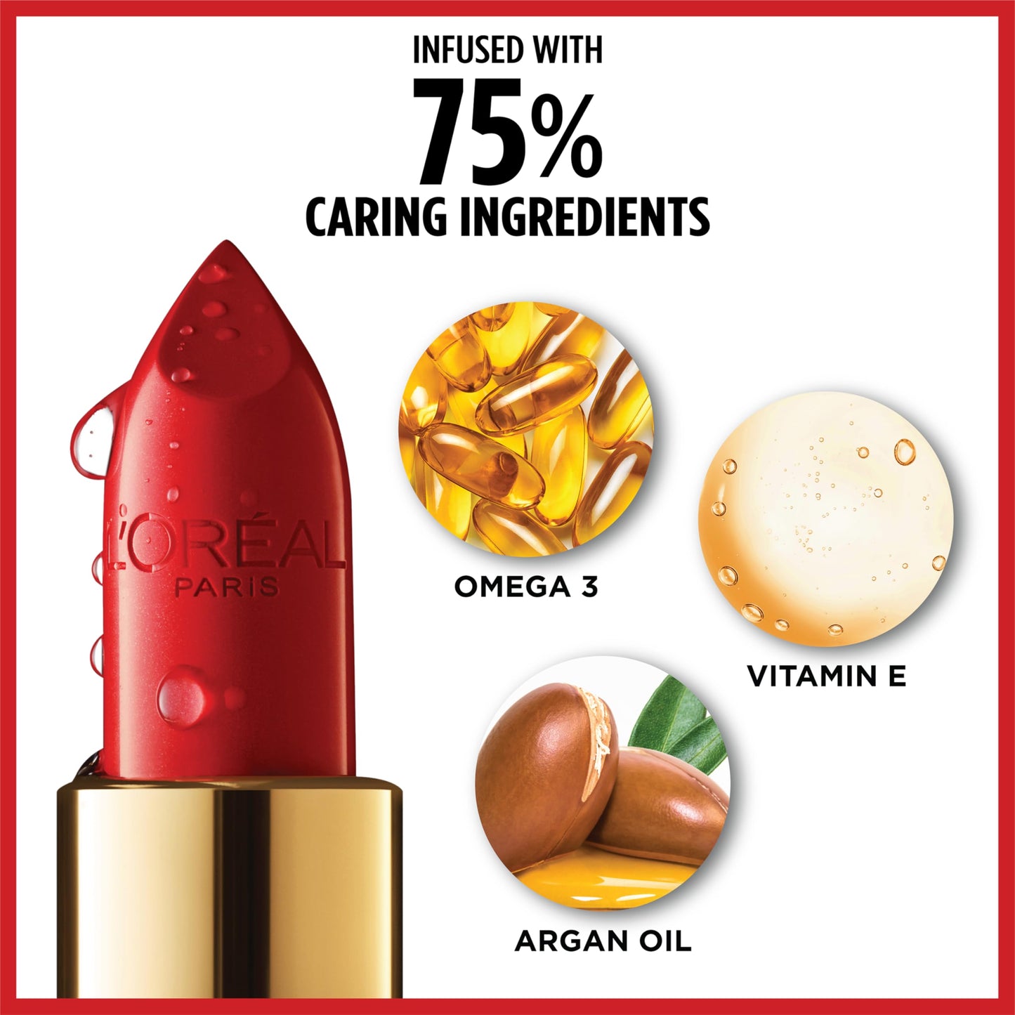 L'Oreal Paris Colour Riche Original Creamy, Hydrating Satin Lipstick with Argan Oil and Vitamin E, Tropical Coral, (Pack of 2)