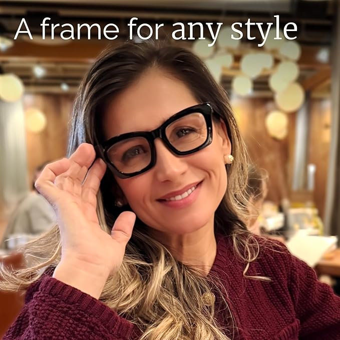 CCVOO Stylish Reading Glasses - Mothers Day Gift for Mom - Lightweight Blue Light Blockers, UV400, Spring Hinge