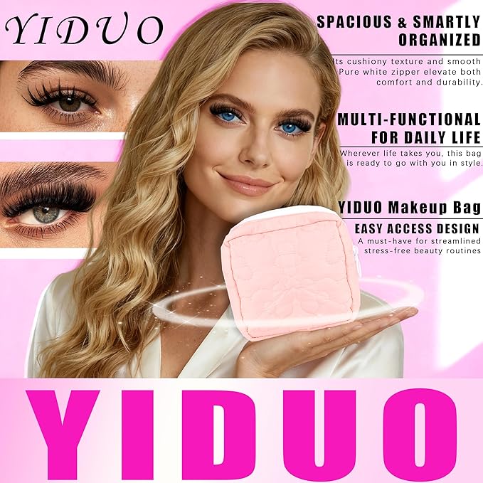 YIDUO 6 Styles Eyeash Clusters Kit Volume/Manga Portable Lash Makeup Bag Kit 8-18mm Cat-Eye Look Wispy Individual Eyelash Extensions, Volume Studio Effect Lashes Kit with Lash Bond and Seal