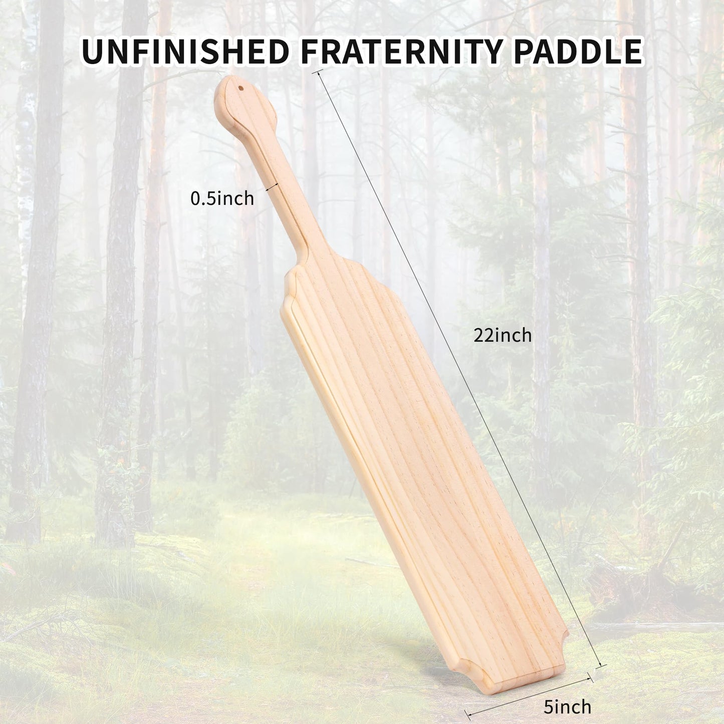 Pllieay 22 Inch Wooden Paddle, Greek Sorority Fraternity Paddle, Unfinished Solid Pine Wood Paddles for DIY Crafts, Custom Paint, Perfect for Gifts & Home Decoration