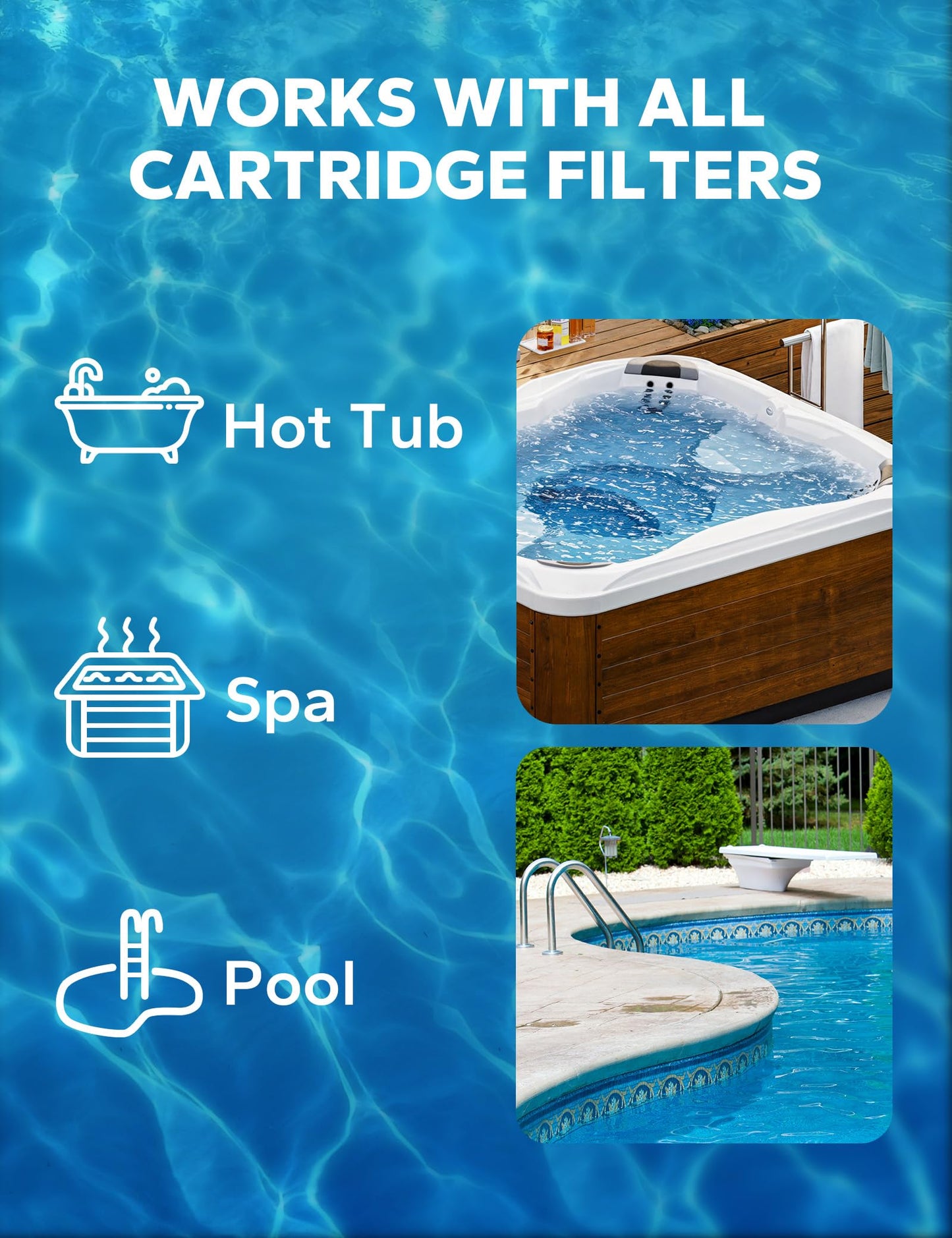 SUMMERBUDDY Spa Filter Cleaner - Fast-Acting Spray for Instant Hot Tub & Pool Filter Cleaning, Prolongs Filter Life, No Soaking Required, Pool Cartridge Filter Cleaner, 32 oz