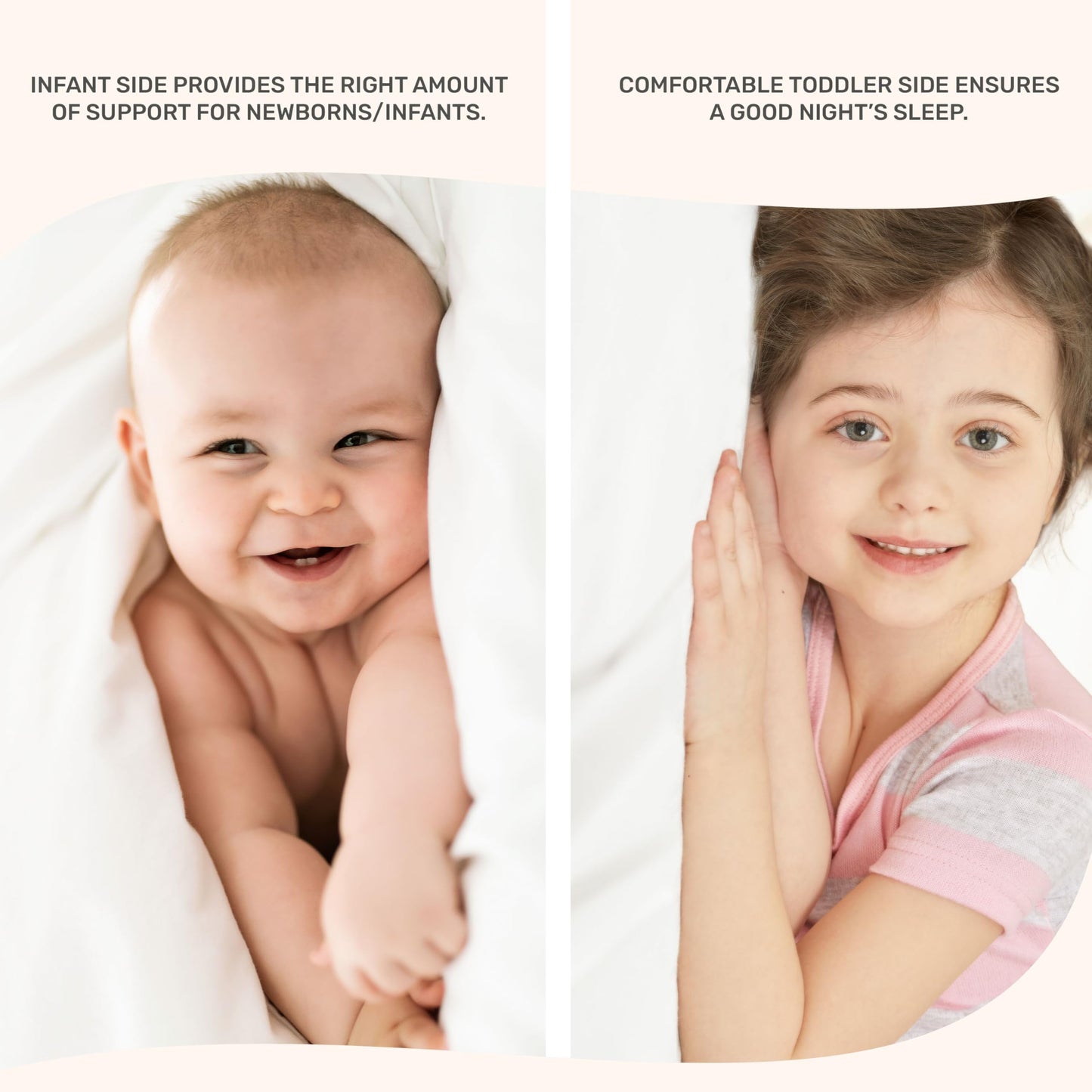 Dream On Me Holly 2-in-1 Mini & Portable Crib Mattress (38”x 24”x 3”), Dual Sided, Vinyl Waterproof Cover, 3” Fiber Core, GREENGUARD Gold Certified, Fits Standard Portable and Mini-Cribs
