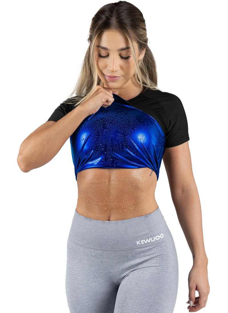 Kewlioo Womens Heat Trapping Sauna Shirt - Shaper Sweat Vest Compression Shapewear Apparel for Women - Sauna Suit Top to Sweat More & Look Great - Gym Workout Excercise Heat Shaper Shirt (Black, XXL)