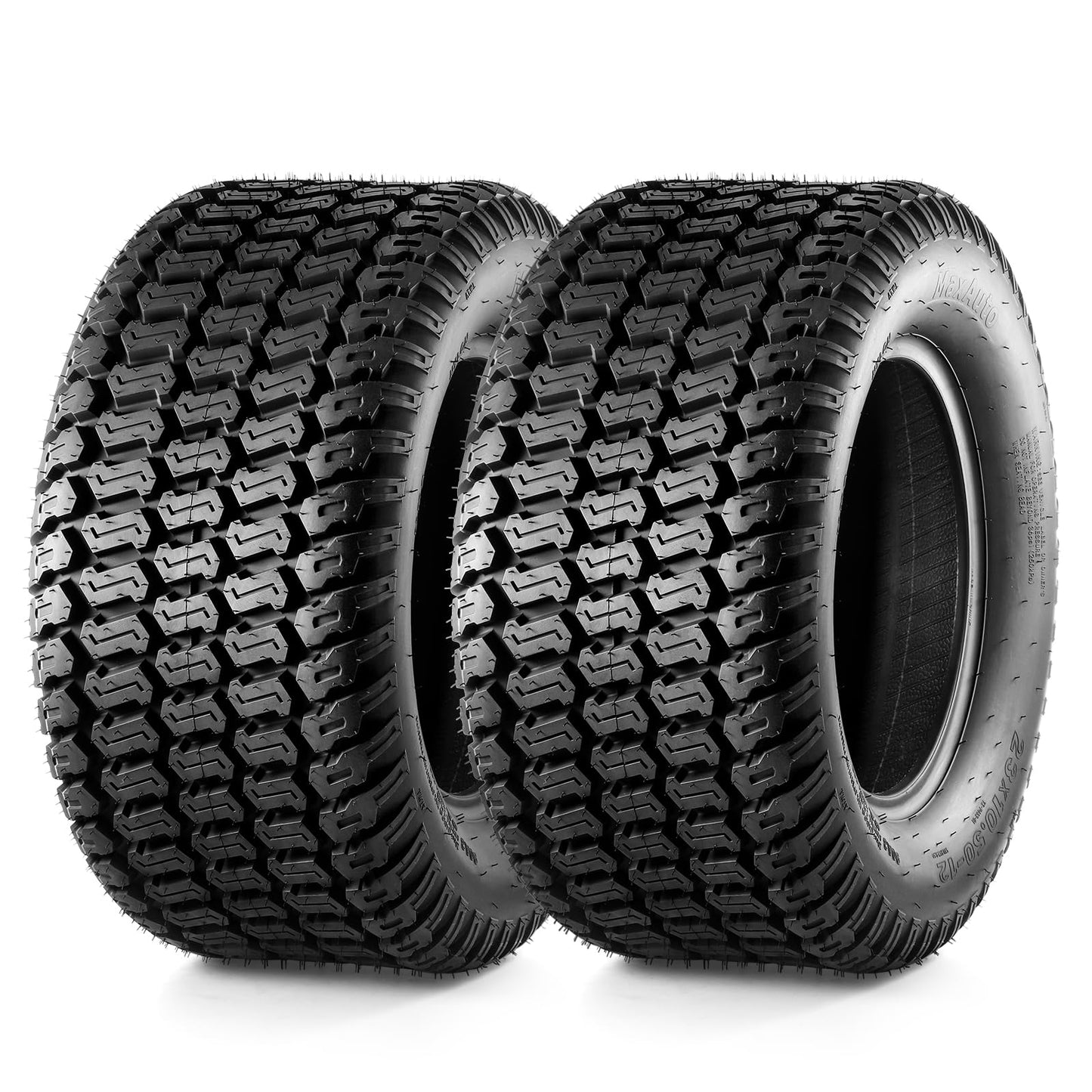MaxAuto 2PCS 23x10.50-12 Turf Tires 23x10.5x12 Lawn Mower Golf Cart Garden Tractor Tire, 4PR Tubeless