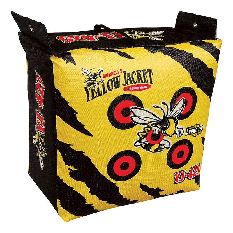 Morrell Yellow Jacket YJ-425 Outdoor Portable Archery Bag Target with 2 Shooting Sides, 10 Bullseyes, and Carry Handle, Yellow - Adult Field Point Backyard Practice Target