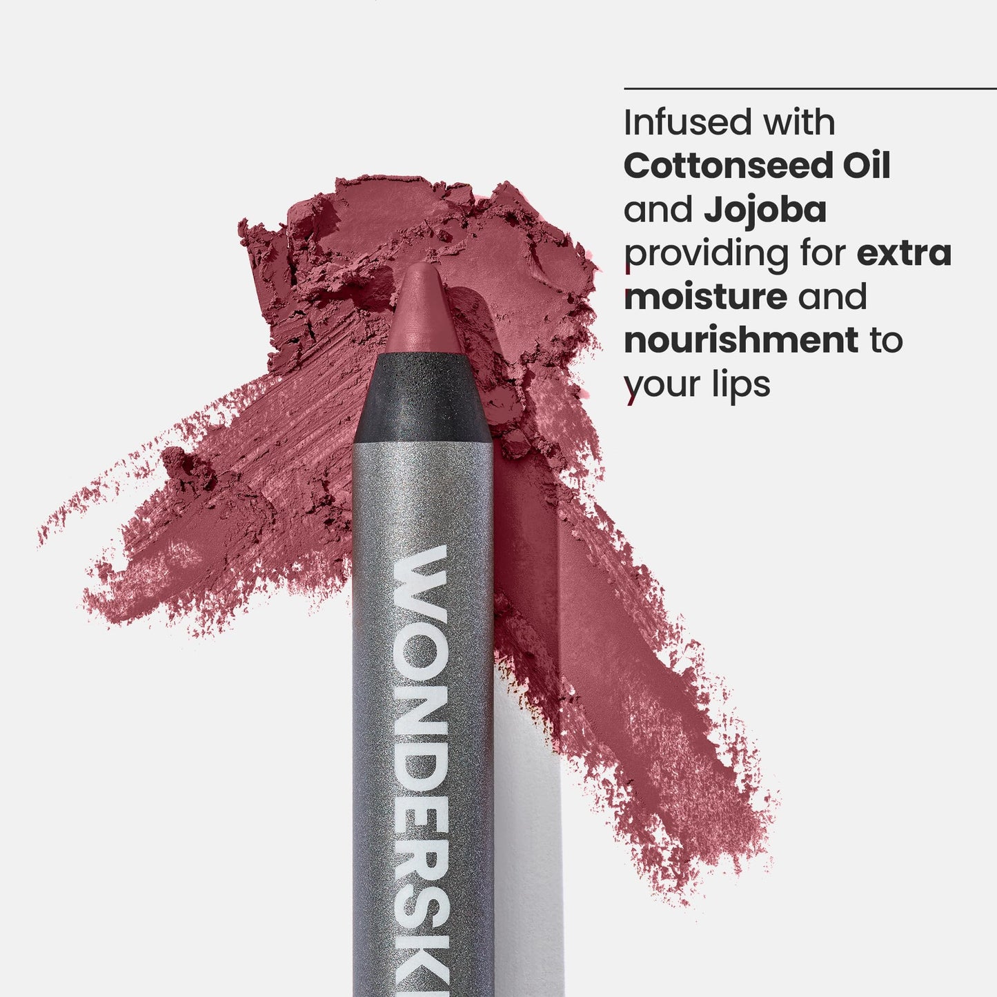 Wonderskin Lipliner Pencil - 360 Contour Lipliner, Long Lasting, Sharpenable Lip Pencil, Waterproof and Transfer-Proof Nude Lip Liner (Mauve)
