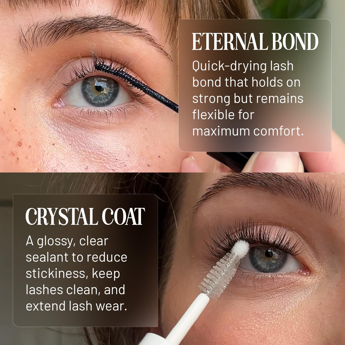 Lilac St - Eternal Bond (Black) Lash Glue & Lash Crystal Coat - Long Lasting & Fast Drying Lash Glue - Sealant for Extended Lash Wear, Reduce Stickiness & Keeps Lashes Clean - Waterproof, Vegan