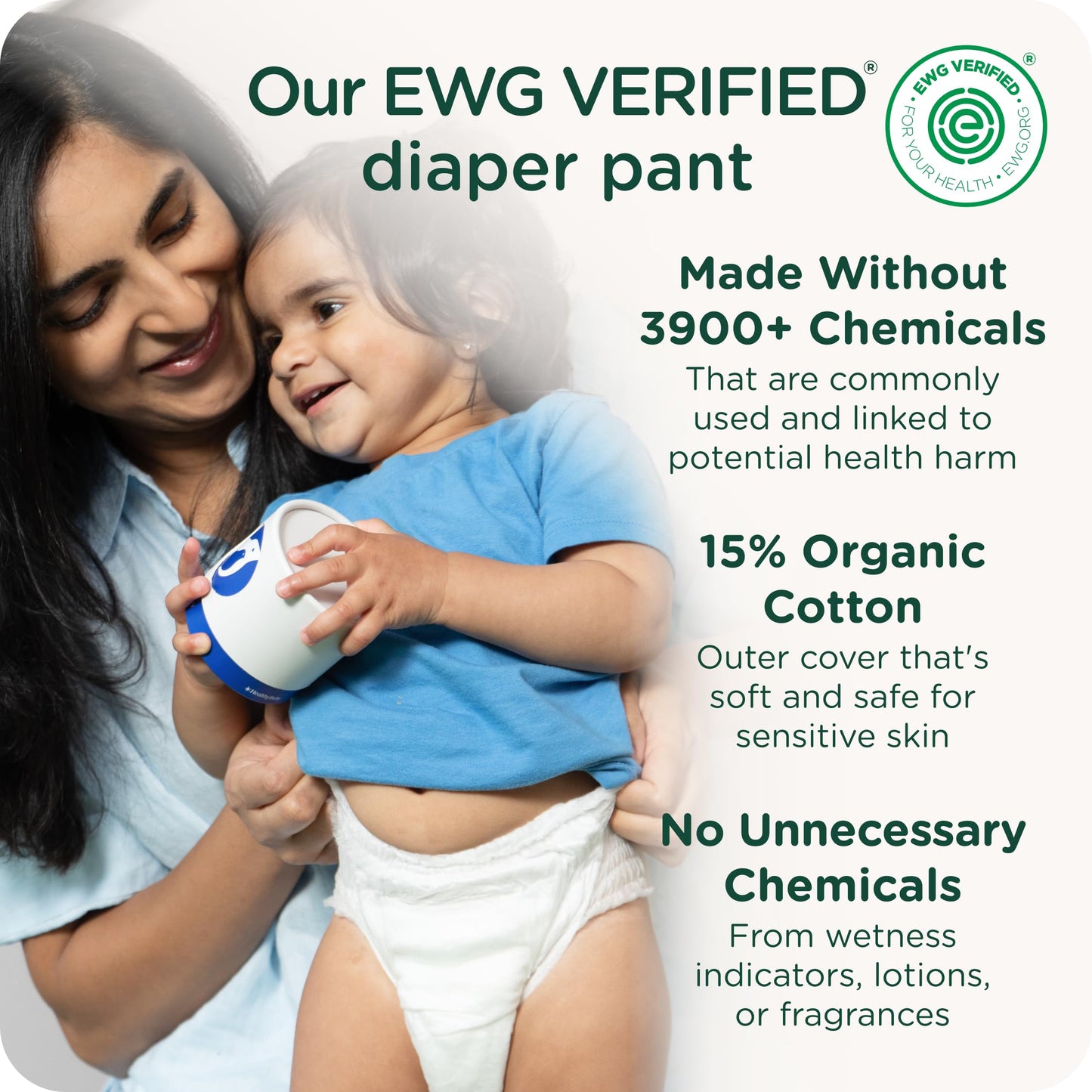 HealthyBaby Size 8 Pull Up Style Training Pants (30 Count) – Easy Pull-On & Tear-Away Design for Potty Training – Leak Protection for Active Toddlers – EWG-Verified Safe, Plant-Based
