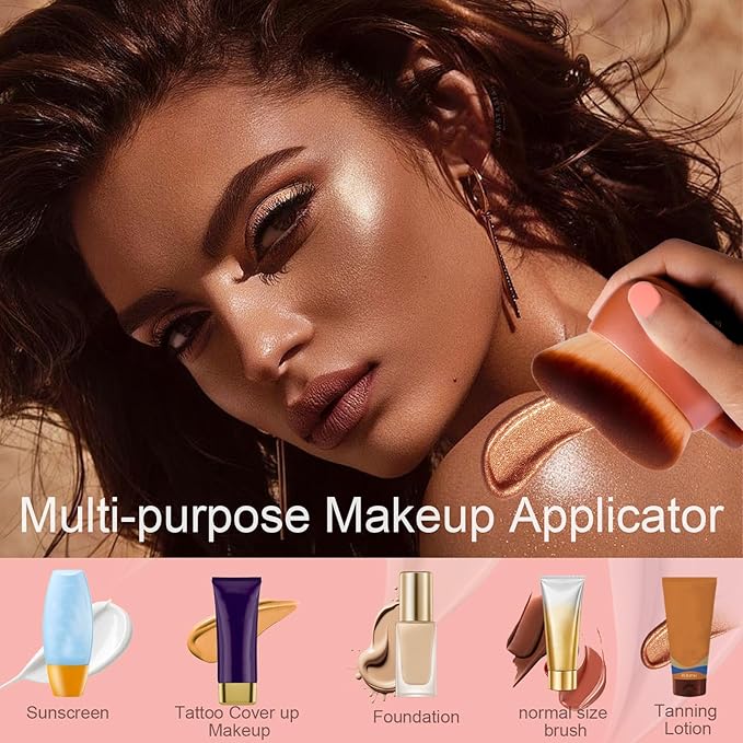 Extra Large Body Makeup Brush for Self Tanner,75mm Wide-headed Kabuki Tanning Brush for Body Concealer,Self Tanner Bronzer Brush for Body Coverage Perfector