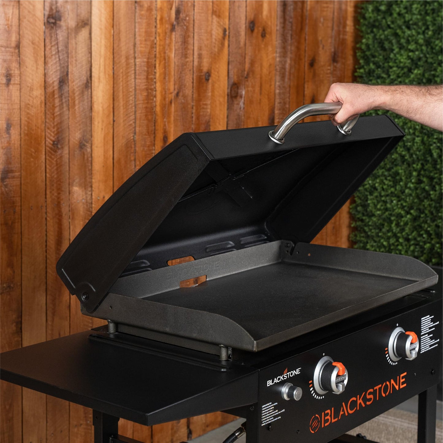 BLACKSTONE 5857 Omnivore 28" Griddle Hood, Built-in Flat Top Grill Hood with Handle, Powder Coated Steel, Black