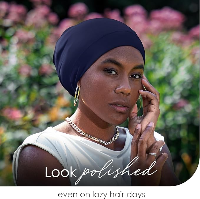 CAPLORD Satin Bonnet for Sleeping, Curly Hair Wrap Sleep for Men, Adjustable Silk Beanies for Women, Silk Hair Bonnet