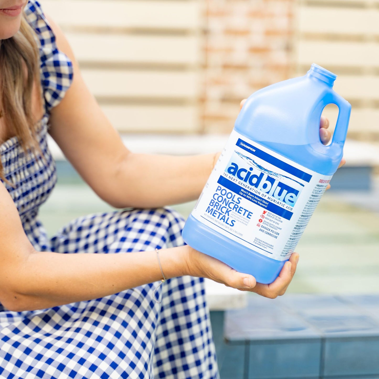 Champion Acid Blue Easy to Use Muriatic Acid for Removal of Stains on Driveways or Garage Floors with Vapor Reduction Technology (2 Pack)