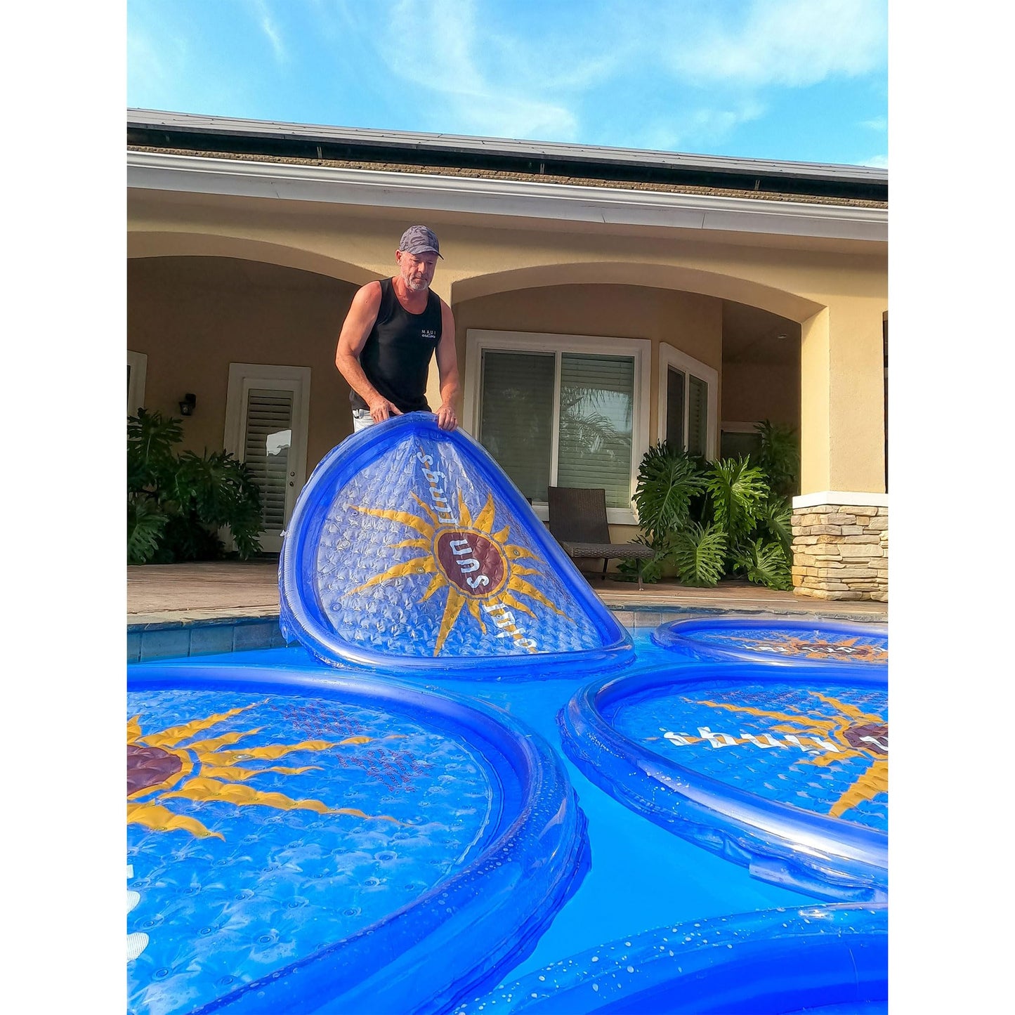 Solar Sun Rings 60 Inch Above Ground or Inground Swimming Pool Hot Tub Spa Heating Accessory Circula