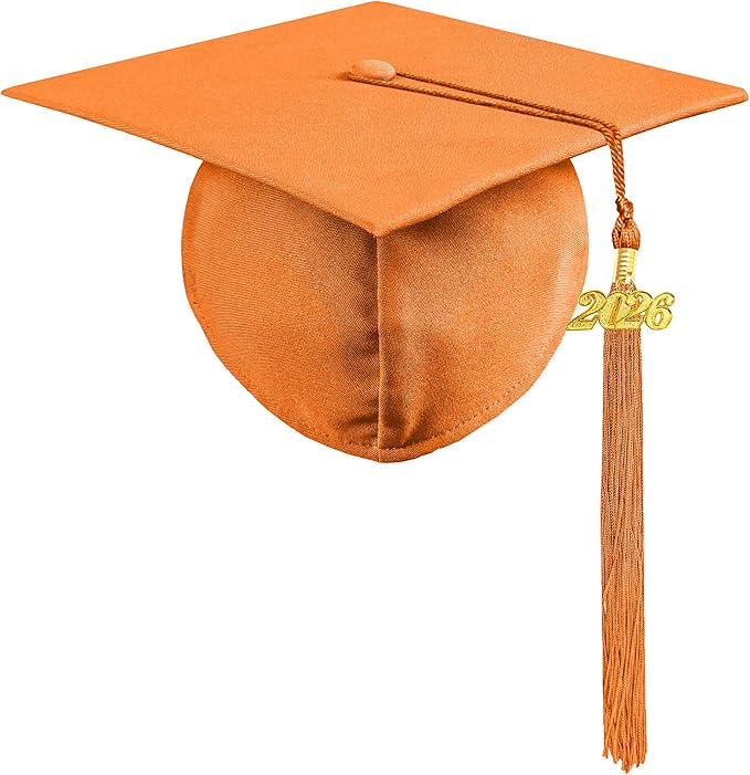 Graduation Cap with 2026 Tassel Year Charm Black Graduation Cap for High School & Bachelor