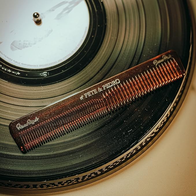Pete & Pedro Premium Cushion MenÃ¢ÂÂs Styling Hairbrush & Classic Comb Set | 9-Row 8Ã¢ÂÂ Brush & 7Ã¢ÂÂ Retro Hair Comb | Great for Detangling Curly, Straight, Thin & Thick Hair Styles | As Seen On Shark Tank