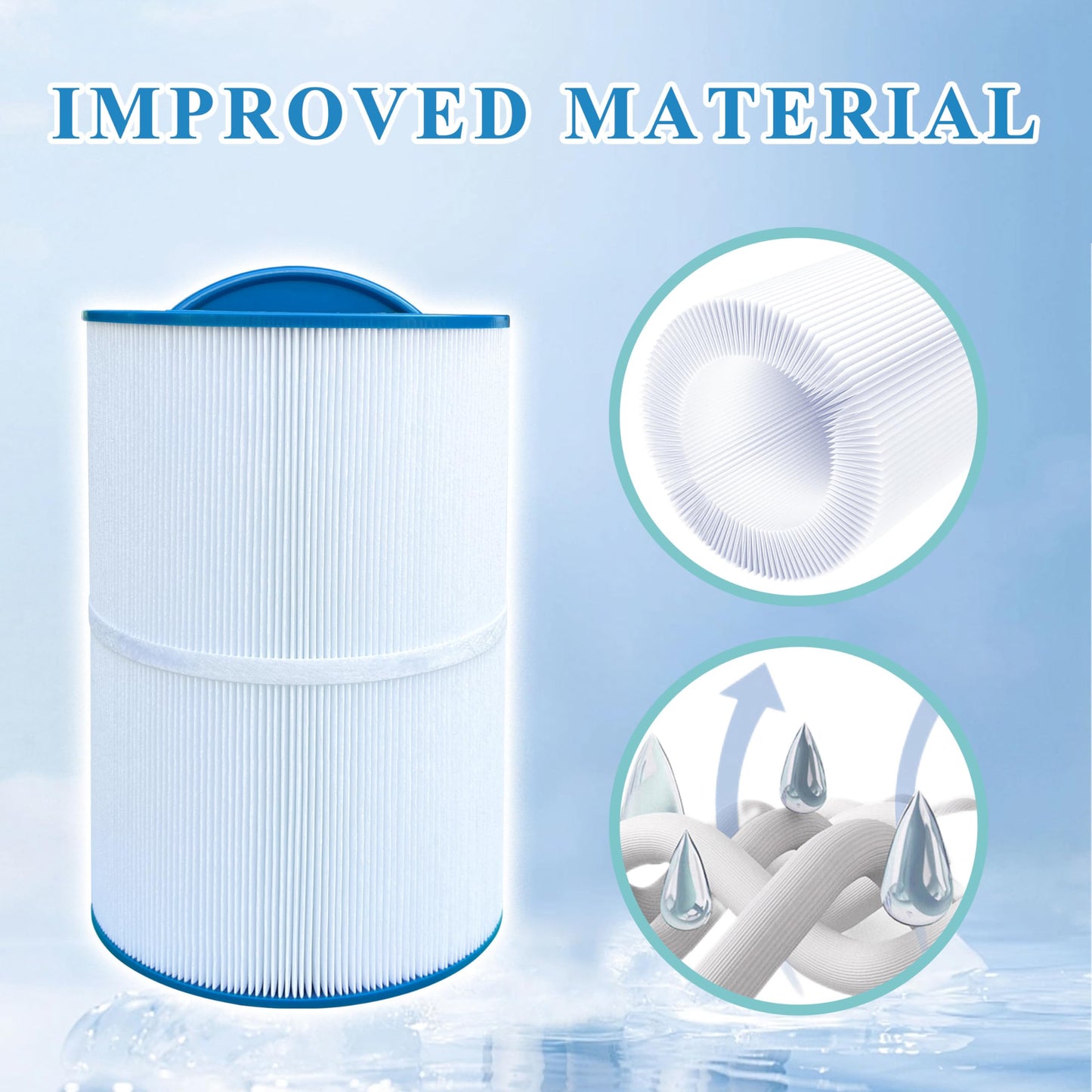 Chryseos Spa Filter Compatible with C-7350, PCD50N, FC-3963, Caldera 50, 1019401, 73532, 50 sq.ft., 1 Pack